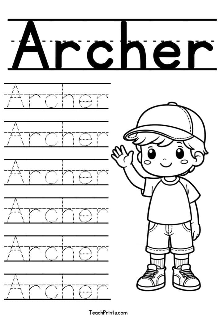 A Name Tracing Worksheets – 132 Names (Free & Printable) - Teach Prints a-name-tracing-worksheets-132-names-free-printable-teach-prints