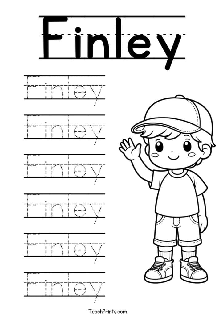 Finley Name Tracing Worksheet