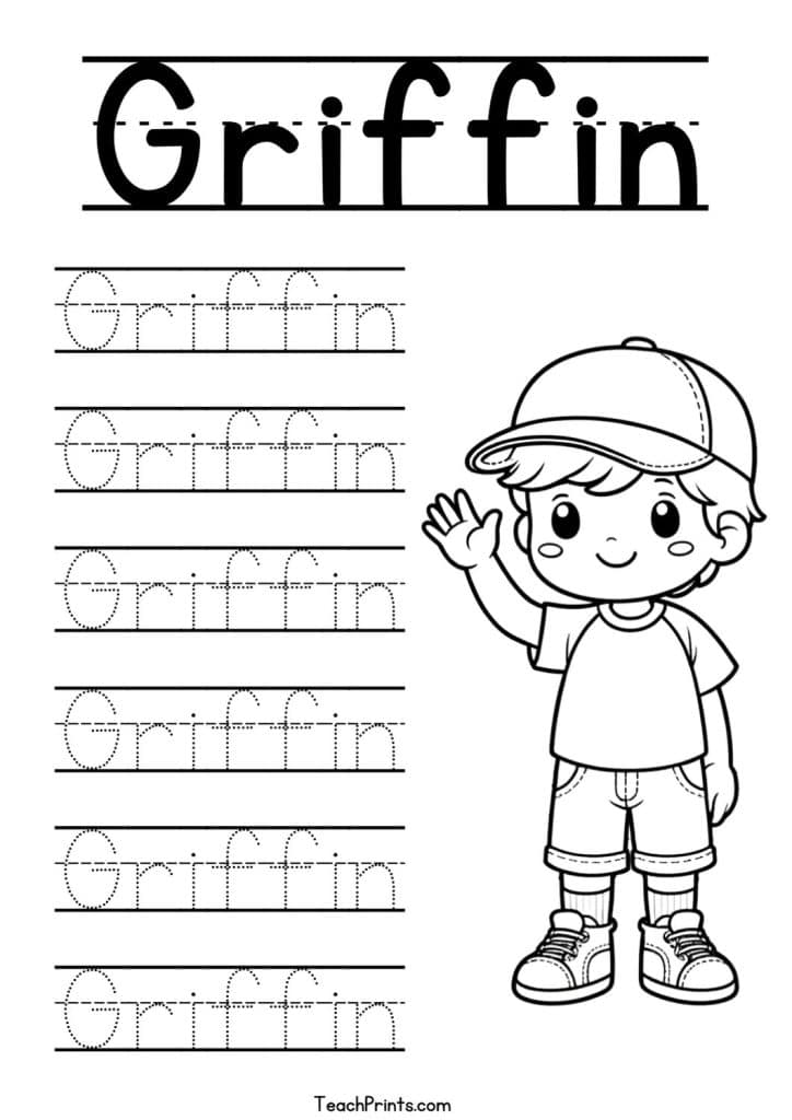 Griffin Name Tracing Worksheet