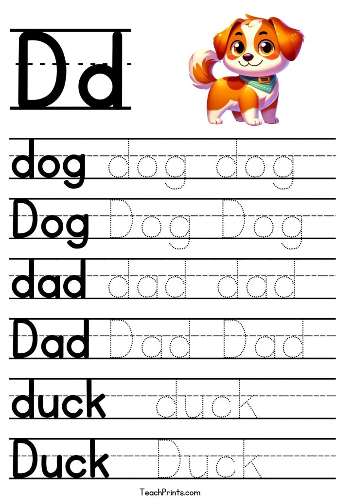 Letter D Tracing Printable