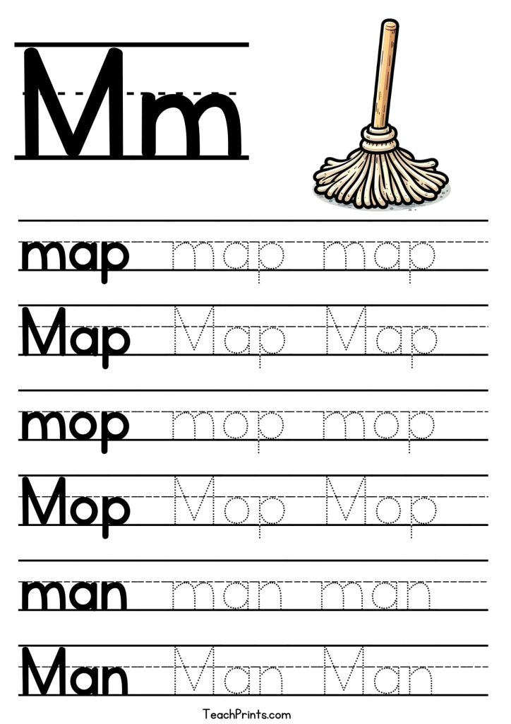 Letter M Tracing Printable