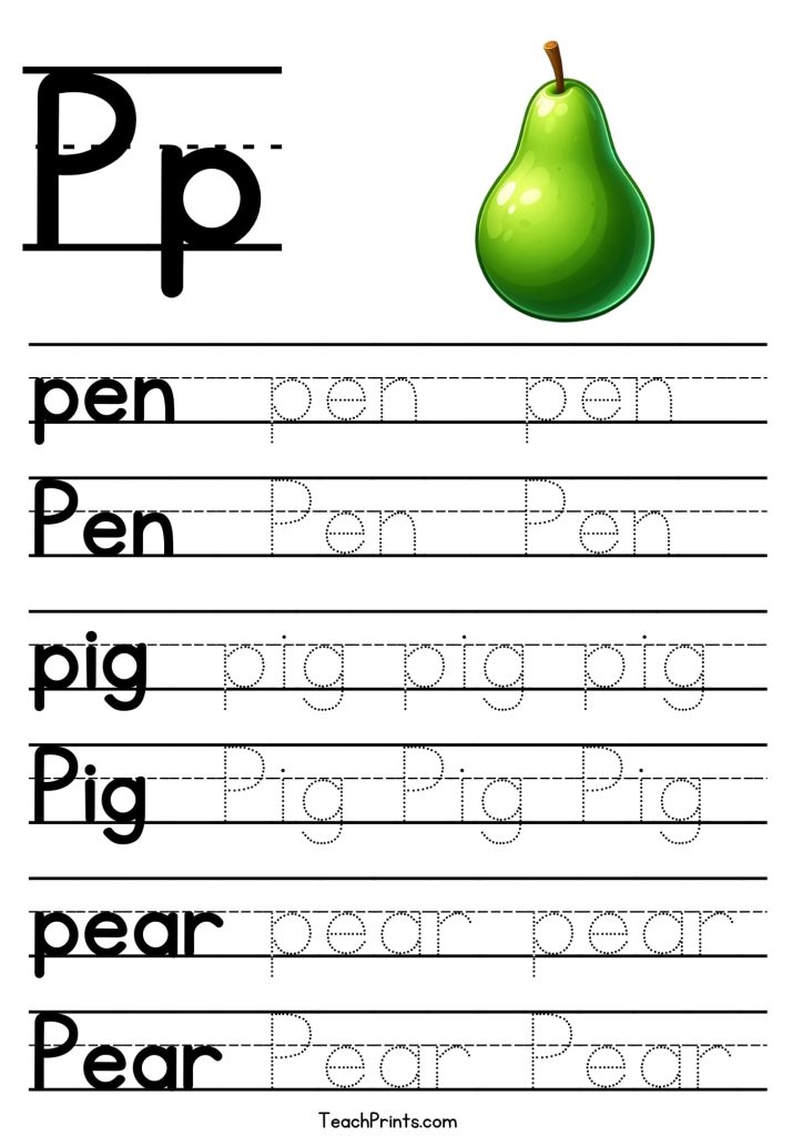 Letter P Tracing Printable
