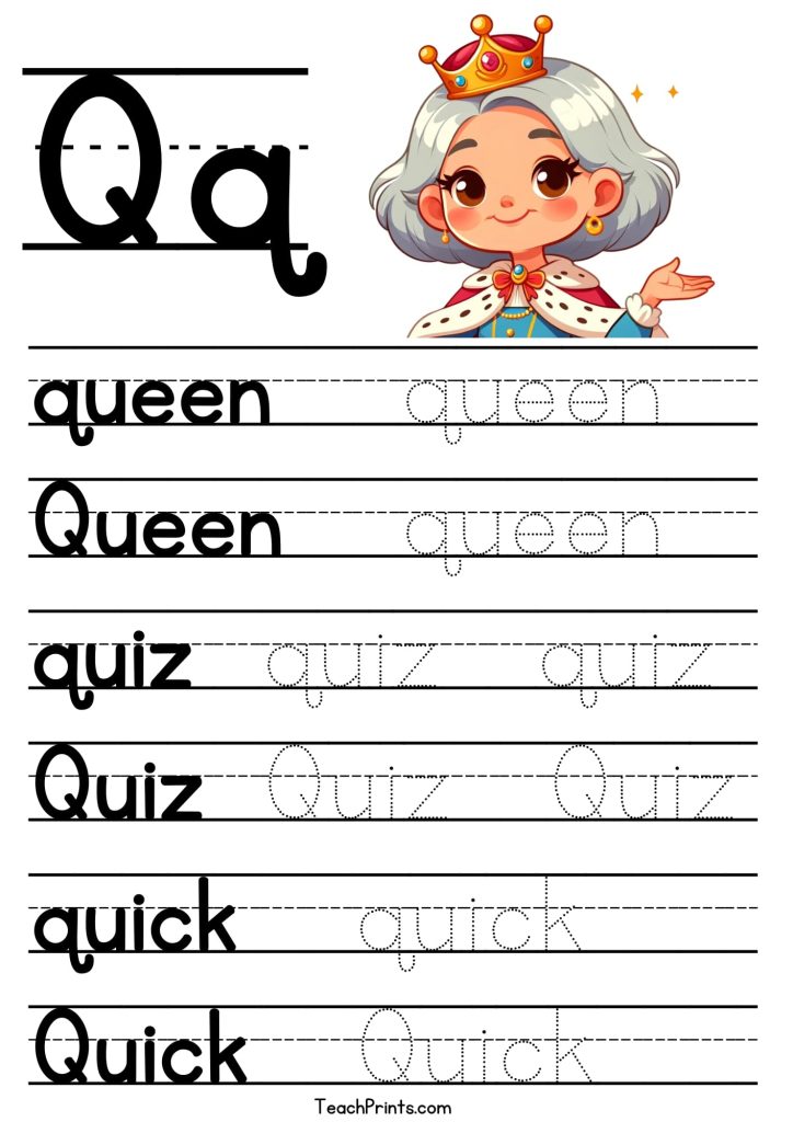 Letter Q Tracing Printable