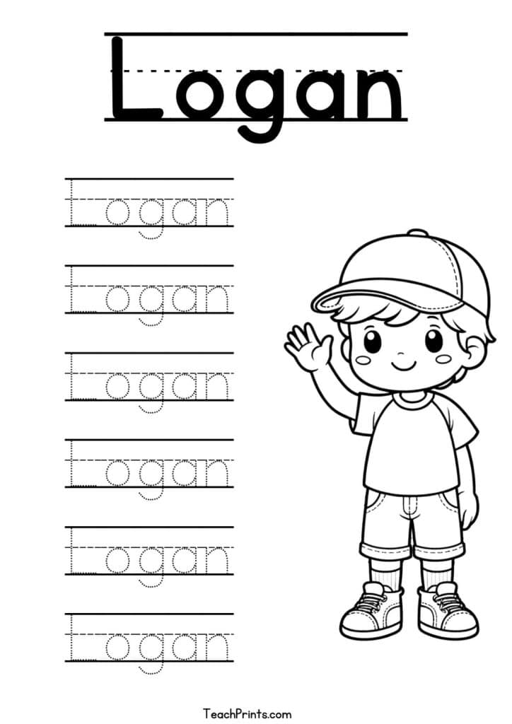 Logan Name Tracing Worksheet