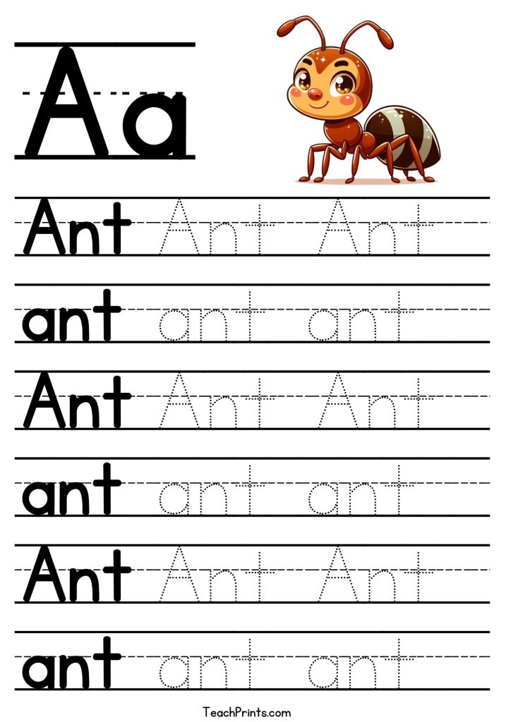 Tracing Letter A Worksheet