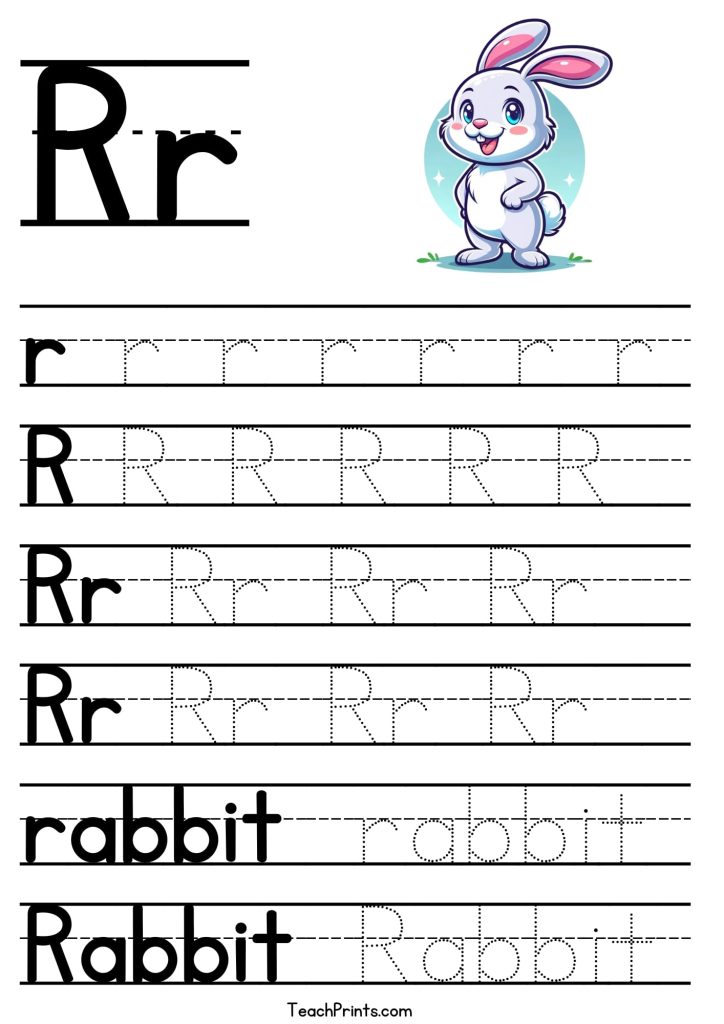 Letter R Tracing Worksheet - Free Printables 16 Tracing Letter R