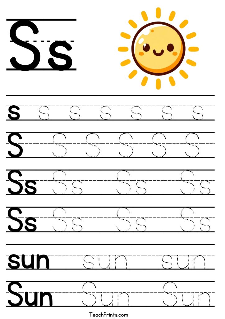 Tracing Letter S