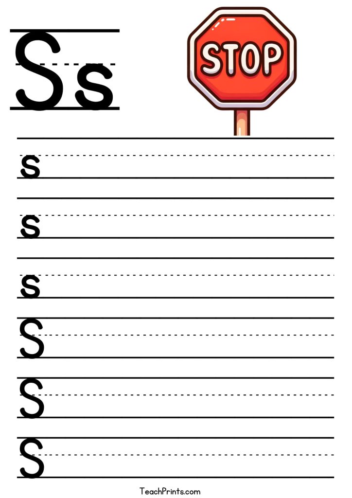 Tracing Letter S Printable