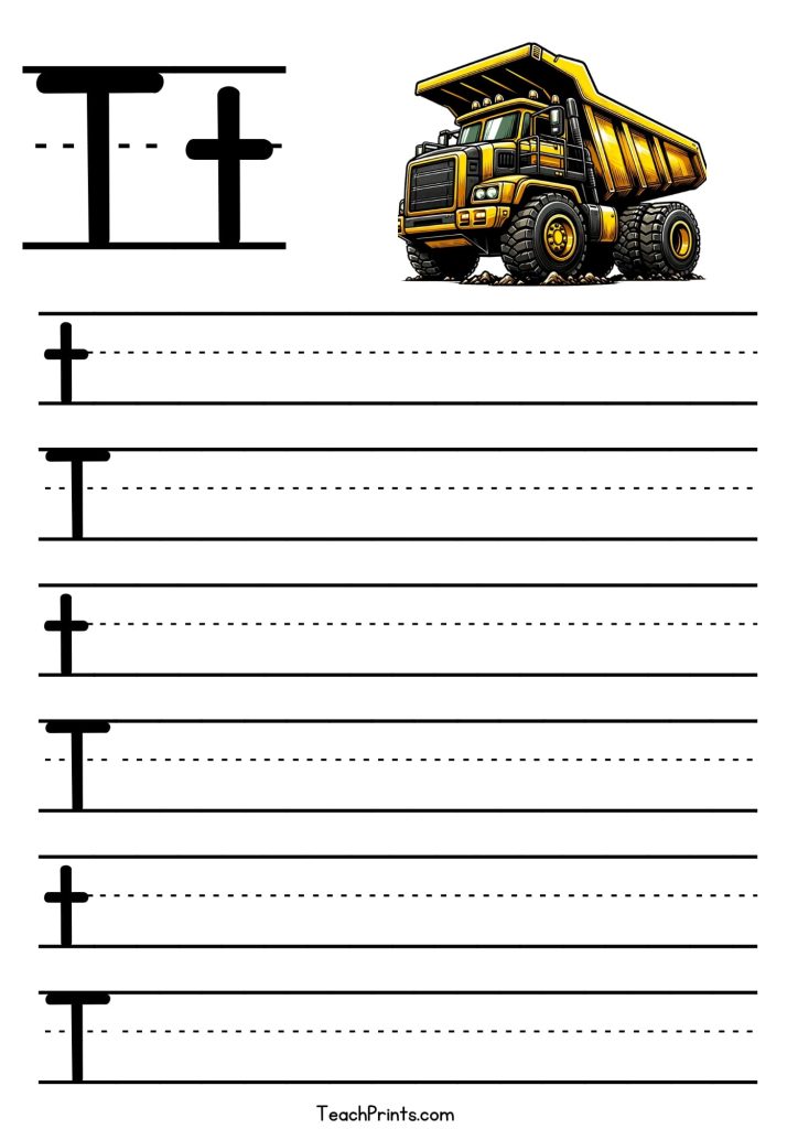 Tracing Letter T Printable