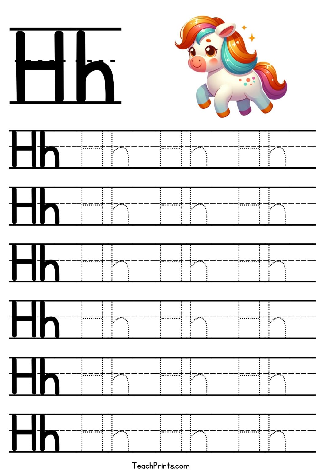 Free Printable Worksheets Letter Hh