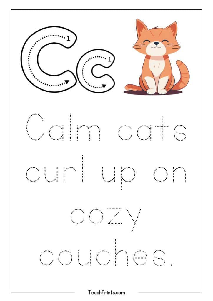 Letter C Tracing Worksheet - Free Printables 8 free letter c sentence worksheet