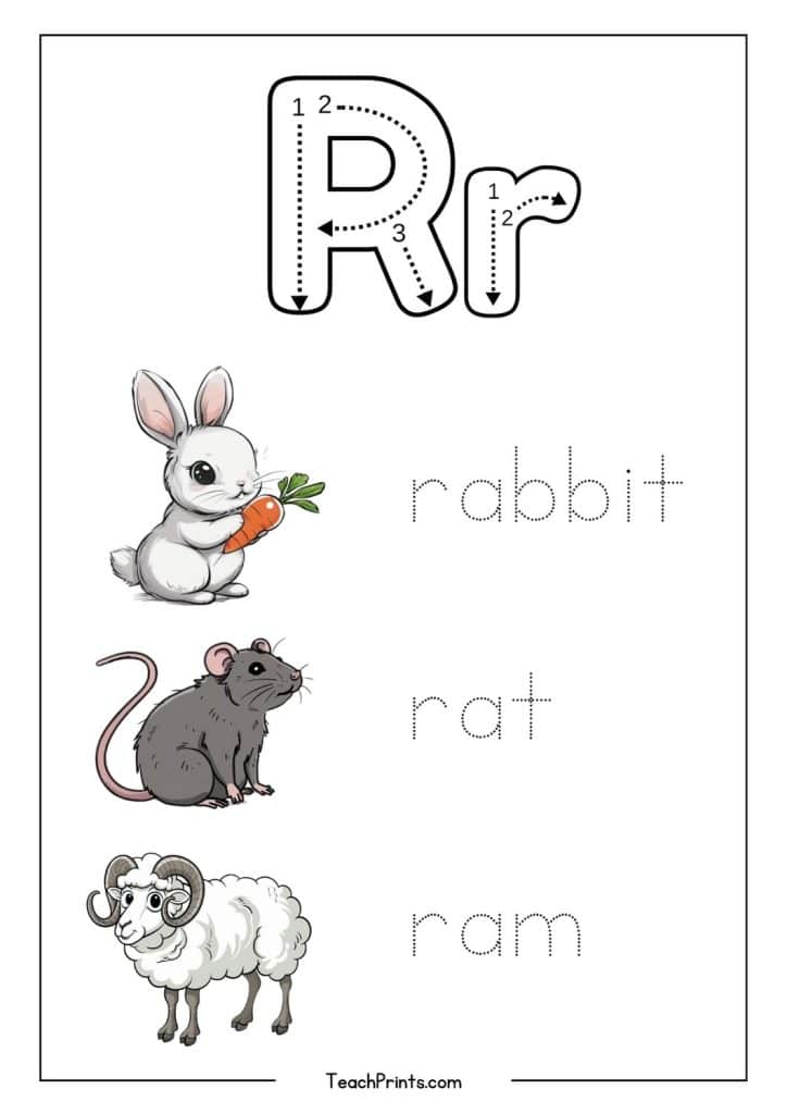 Letter R Tracing Worksheet - Free Printables 6 r tracing worksheet
