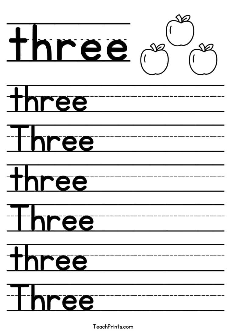 tracing number 3 free download