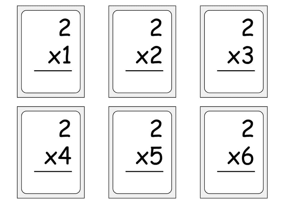 Two Times Tables Free Printable