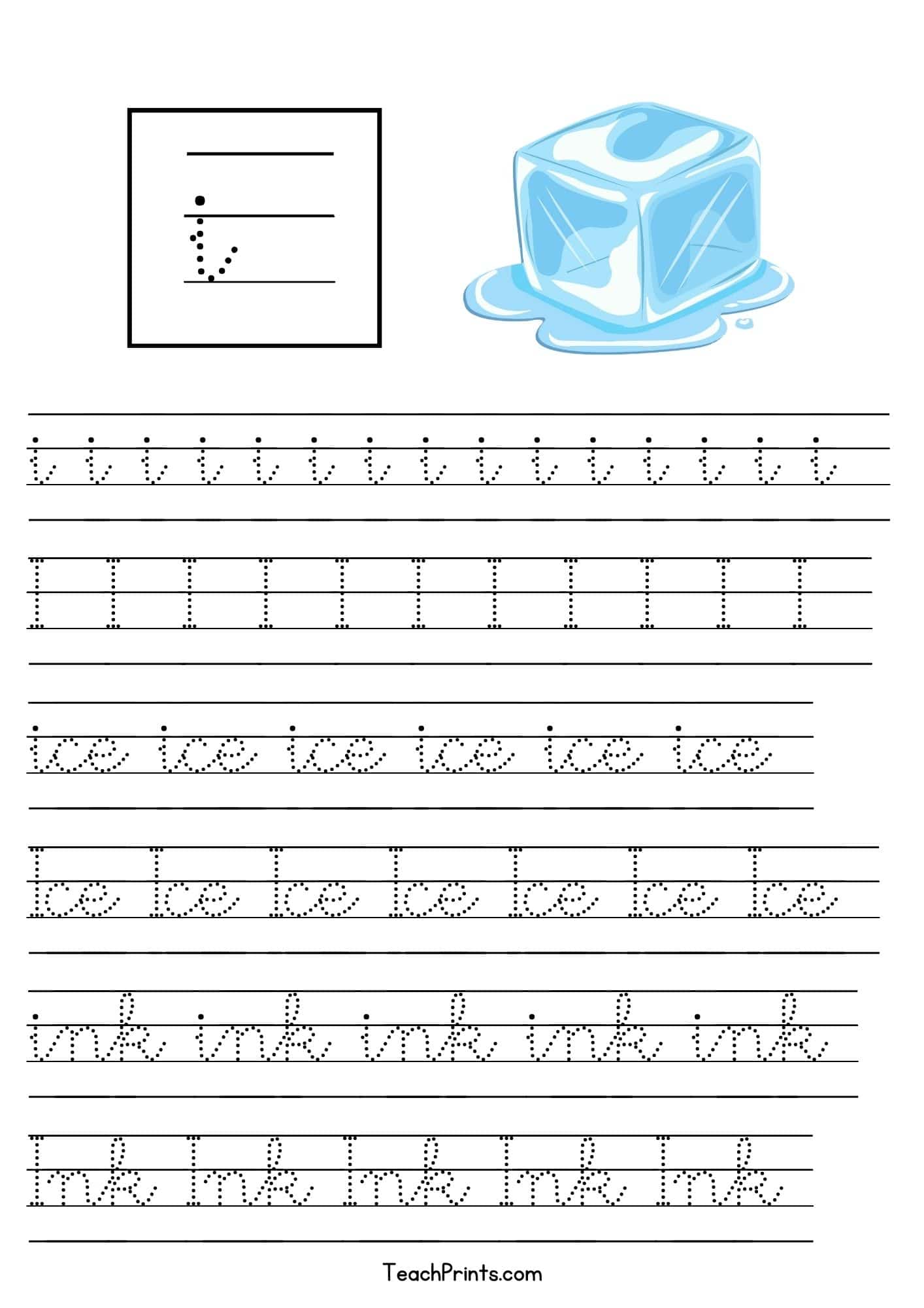 Cursive Letter Tracing Worksheets - Free A to Z Printables - Teach Prints