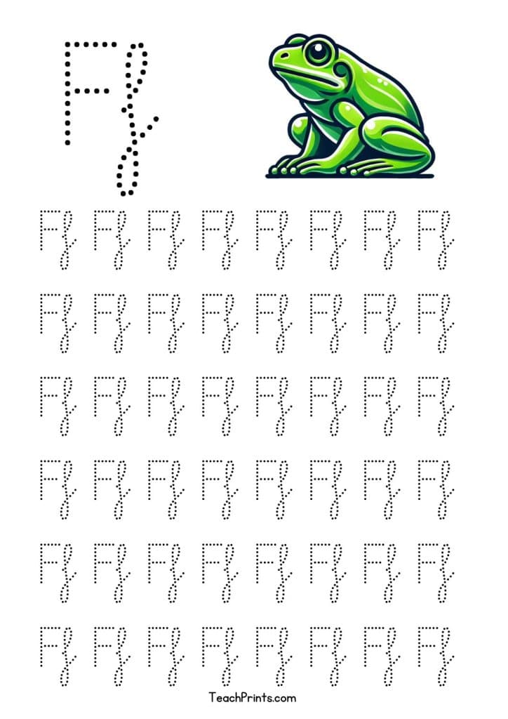 free cursive f tracing worksheet