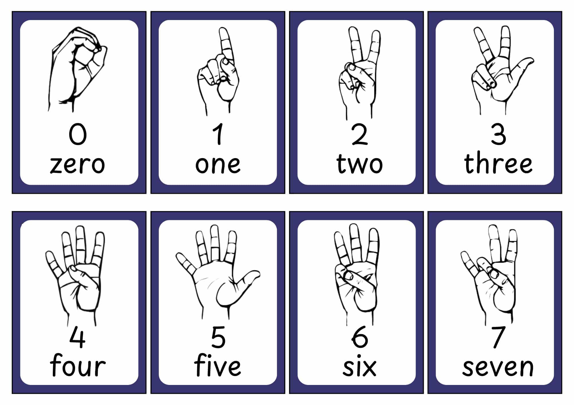 ASL Sign Language Flashcards Free Printables Teach Prints