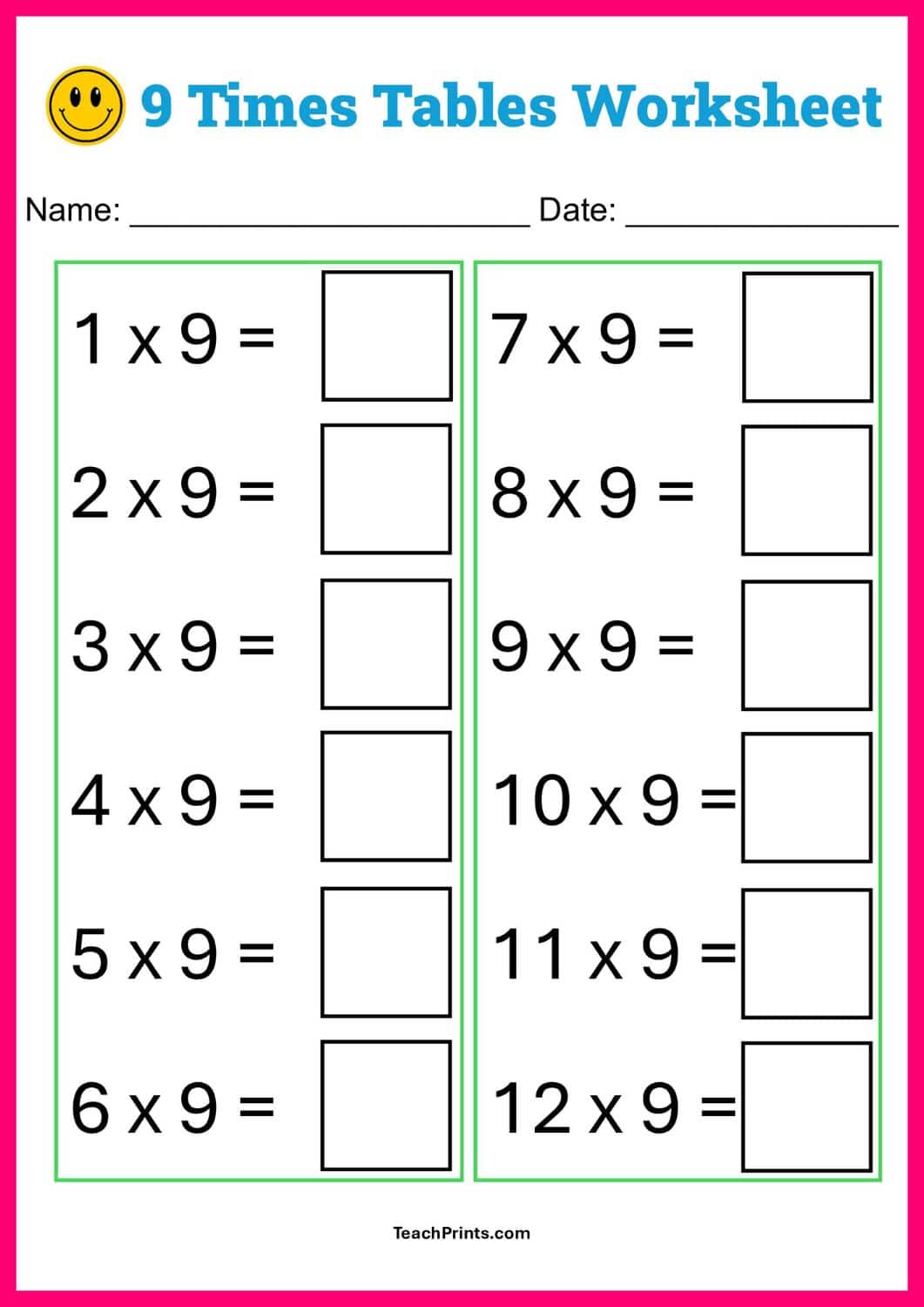 Multiplication Worksheets Free Printables Teach Prints