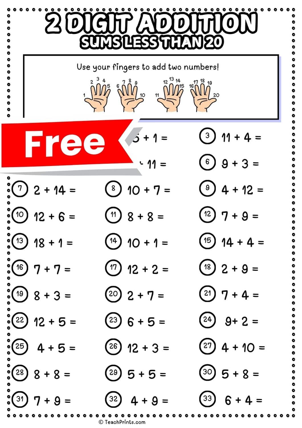 2 Digit Addition Without Regrouping Worksheets - Teach Prints 2-digit-addition-without-regrouping-worksheets-teach-prints
