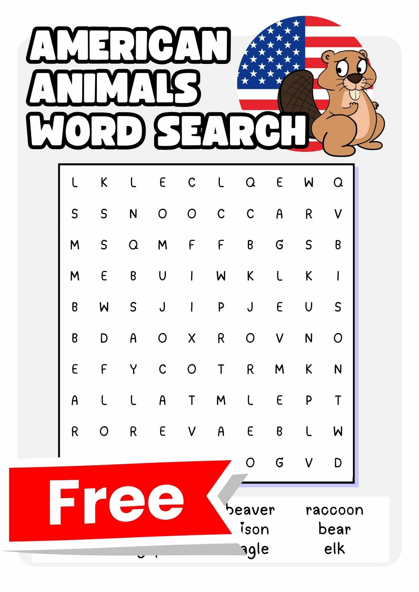 animal word search preview