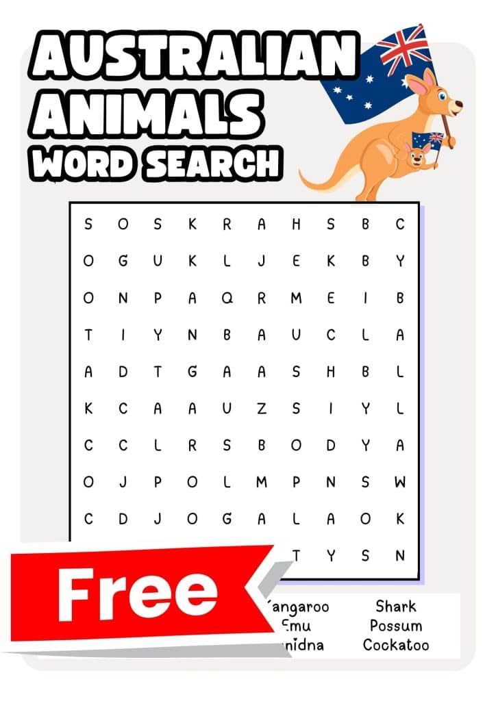 animal word search preview