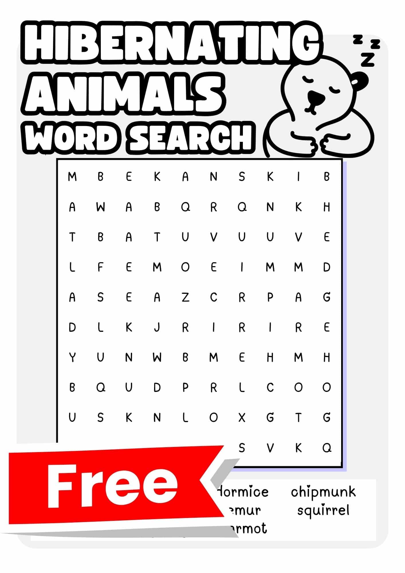 animal word search preview