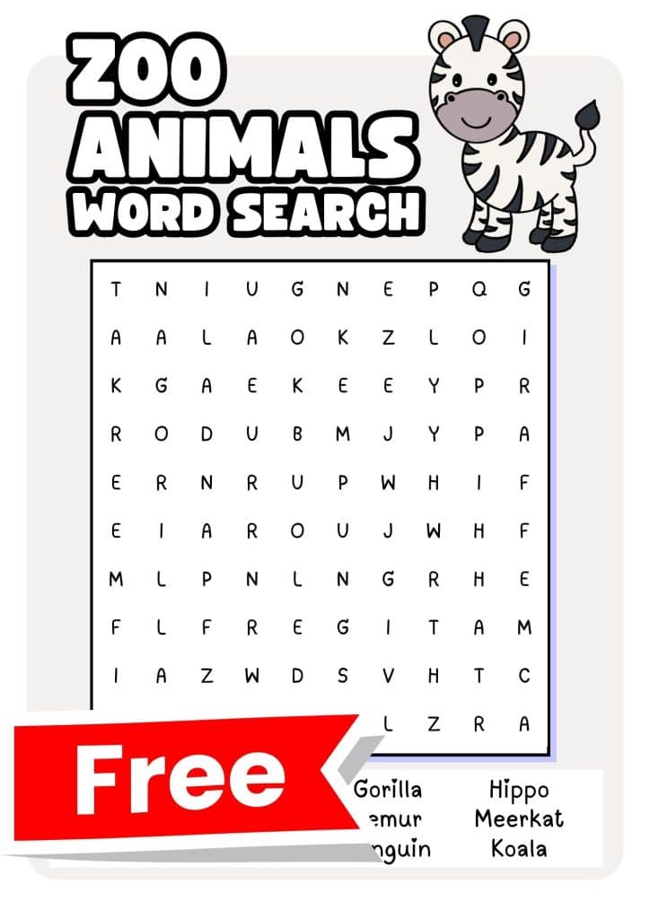 animal word search preview