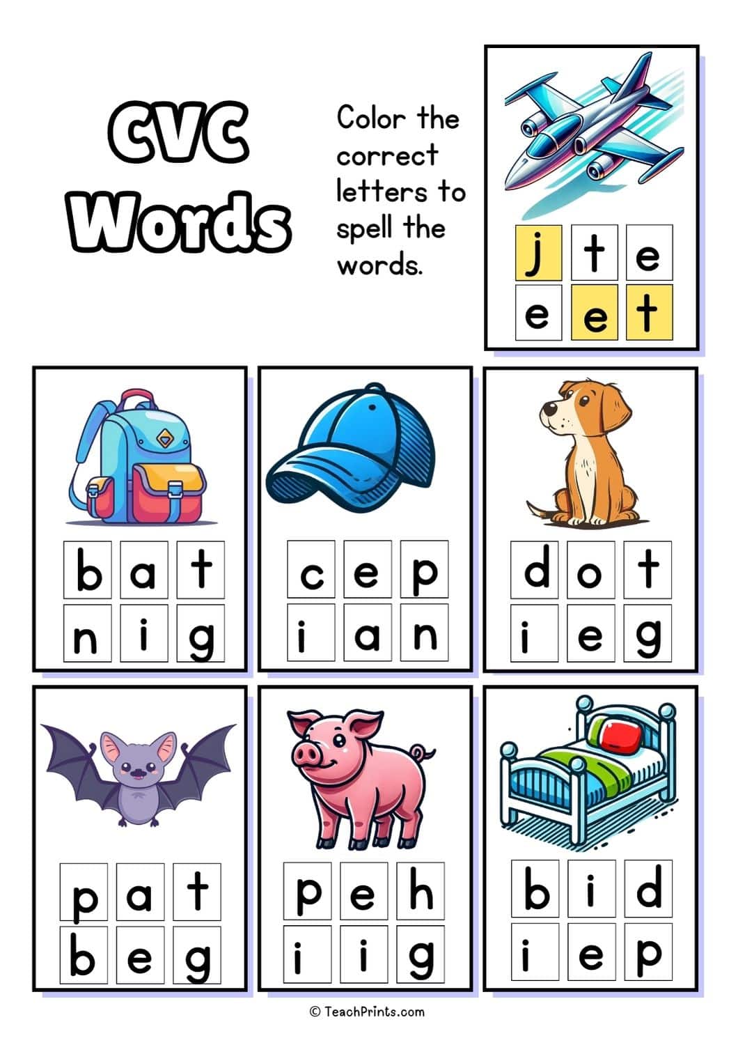 cvc words worksheet