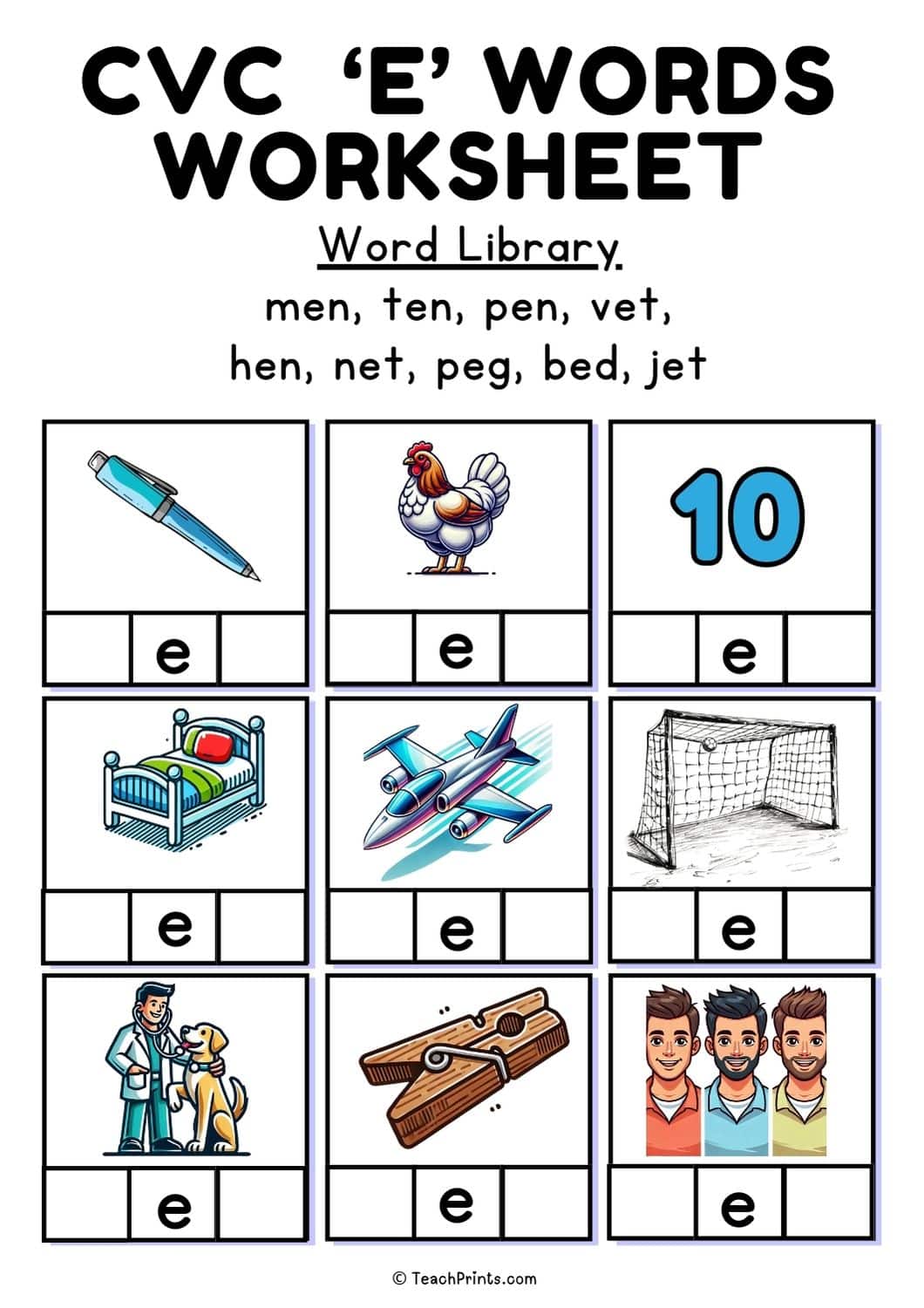 cvc words worksheet