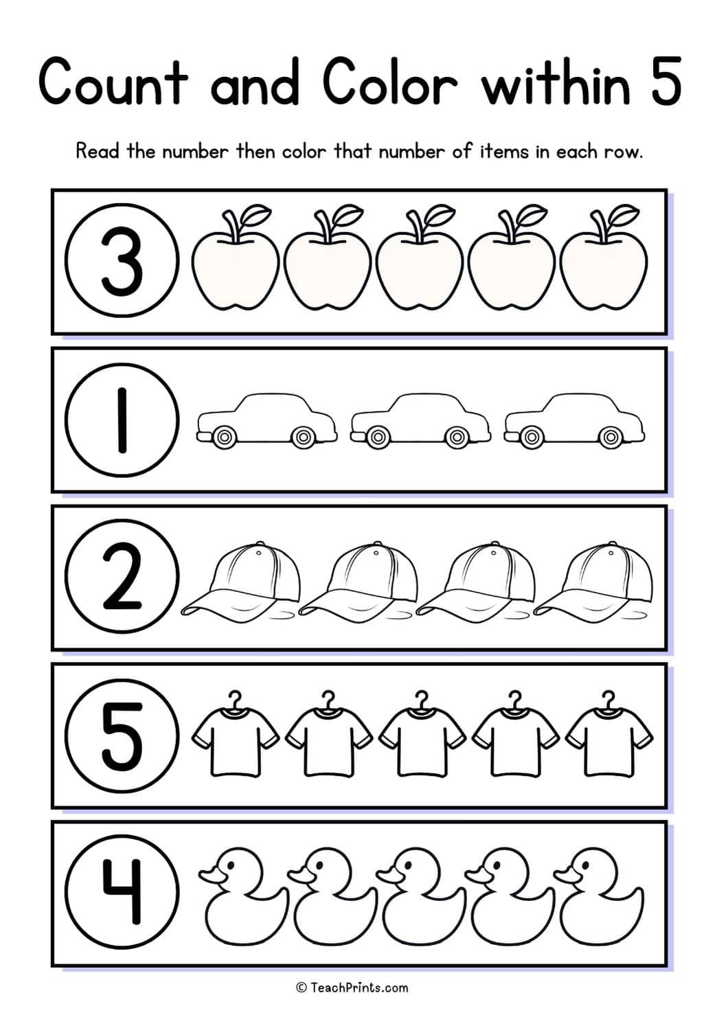Counting To 10 Worksheets Number Worksheets 1 10, Kindergarten
