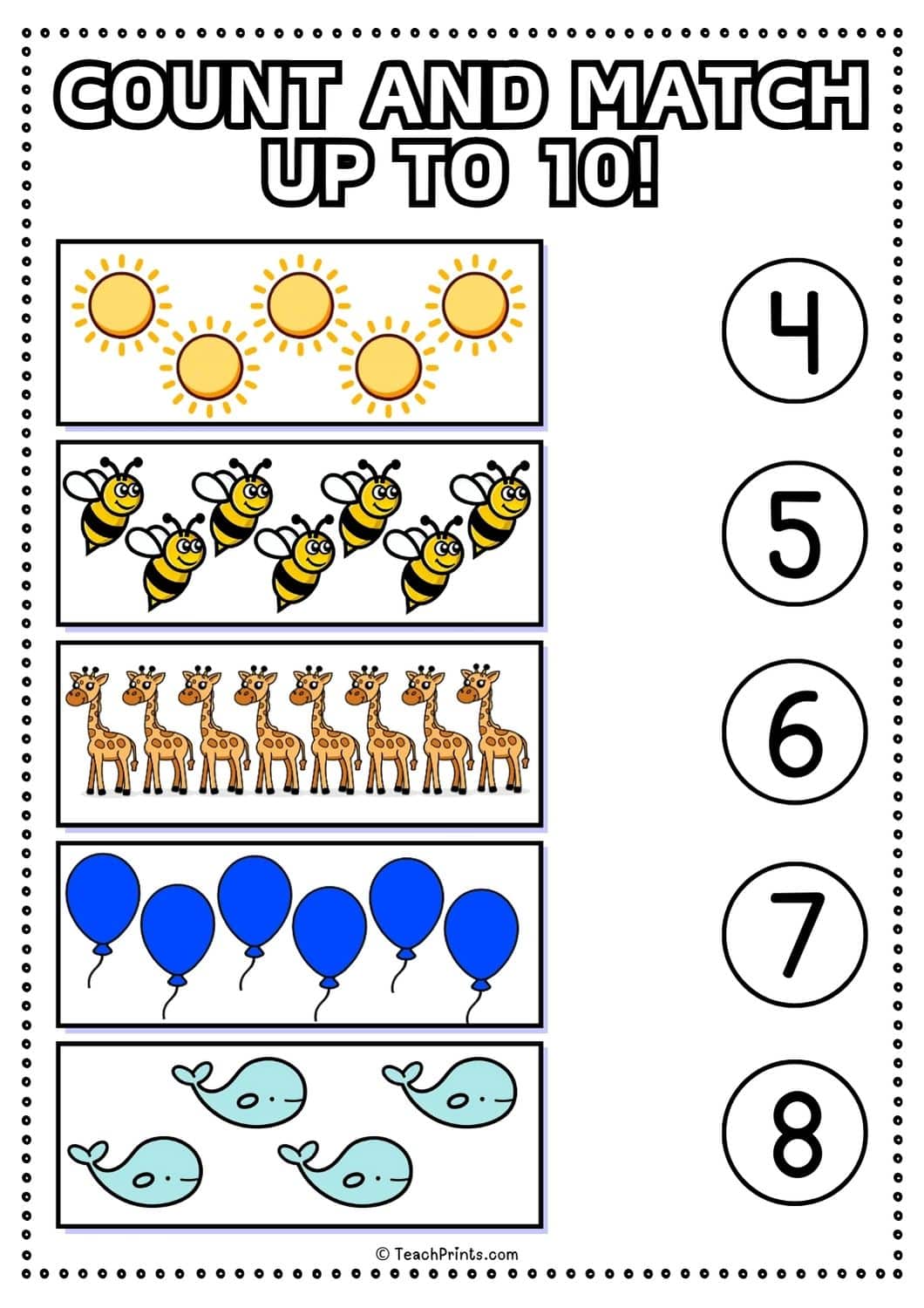 free 1 to 10 counting worksheet