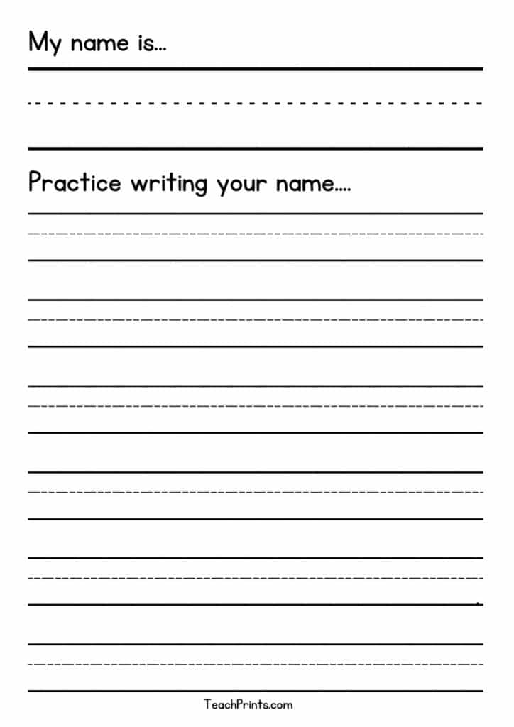 32 Free Blank Name Tracing Worksheets Teach Prints 32 free blank name tracing worksheets teach prints