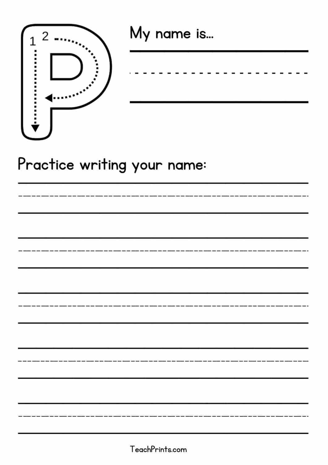 free blank name tracing worksheet