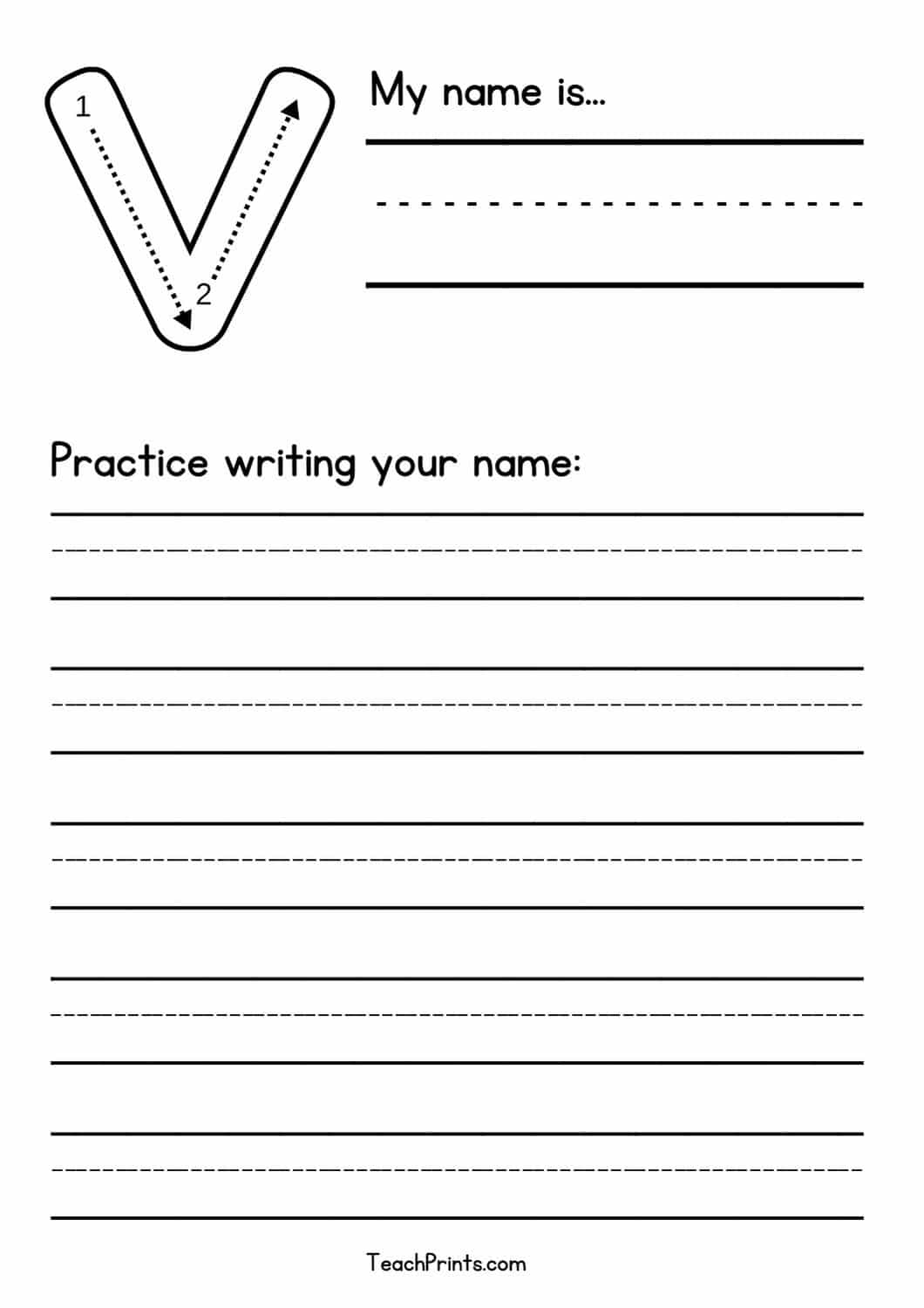 free blank name tracing worksheet