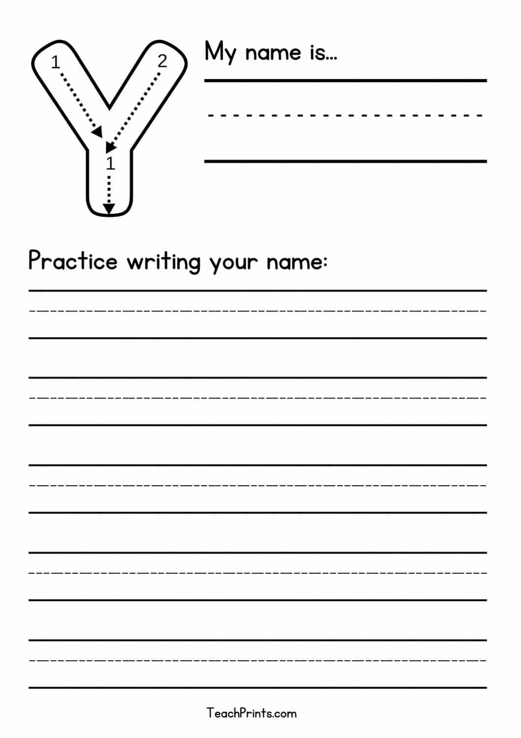 free blank name tracing worksheet