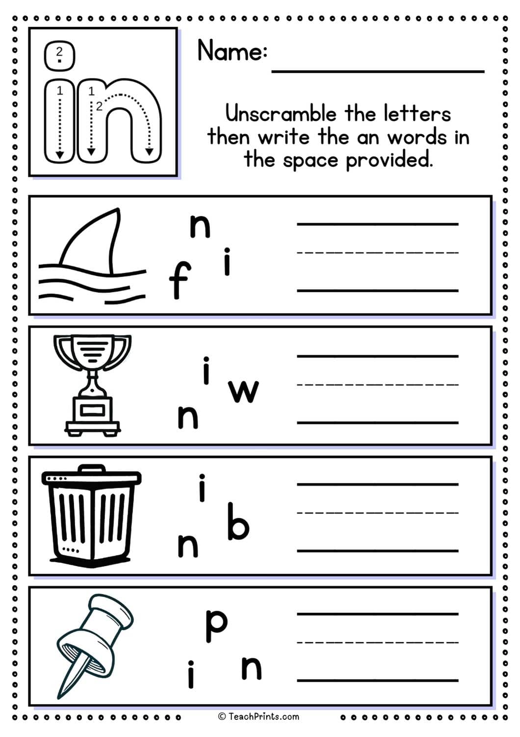 in word family worksheet