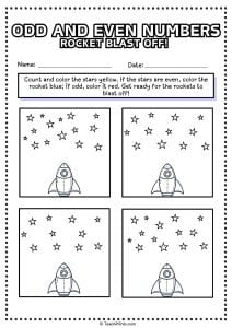 Free Odd and Even Numbers Worksheets - Teach Prints