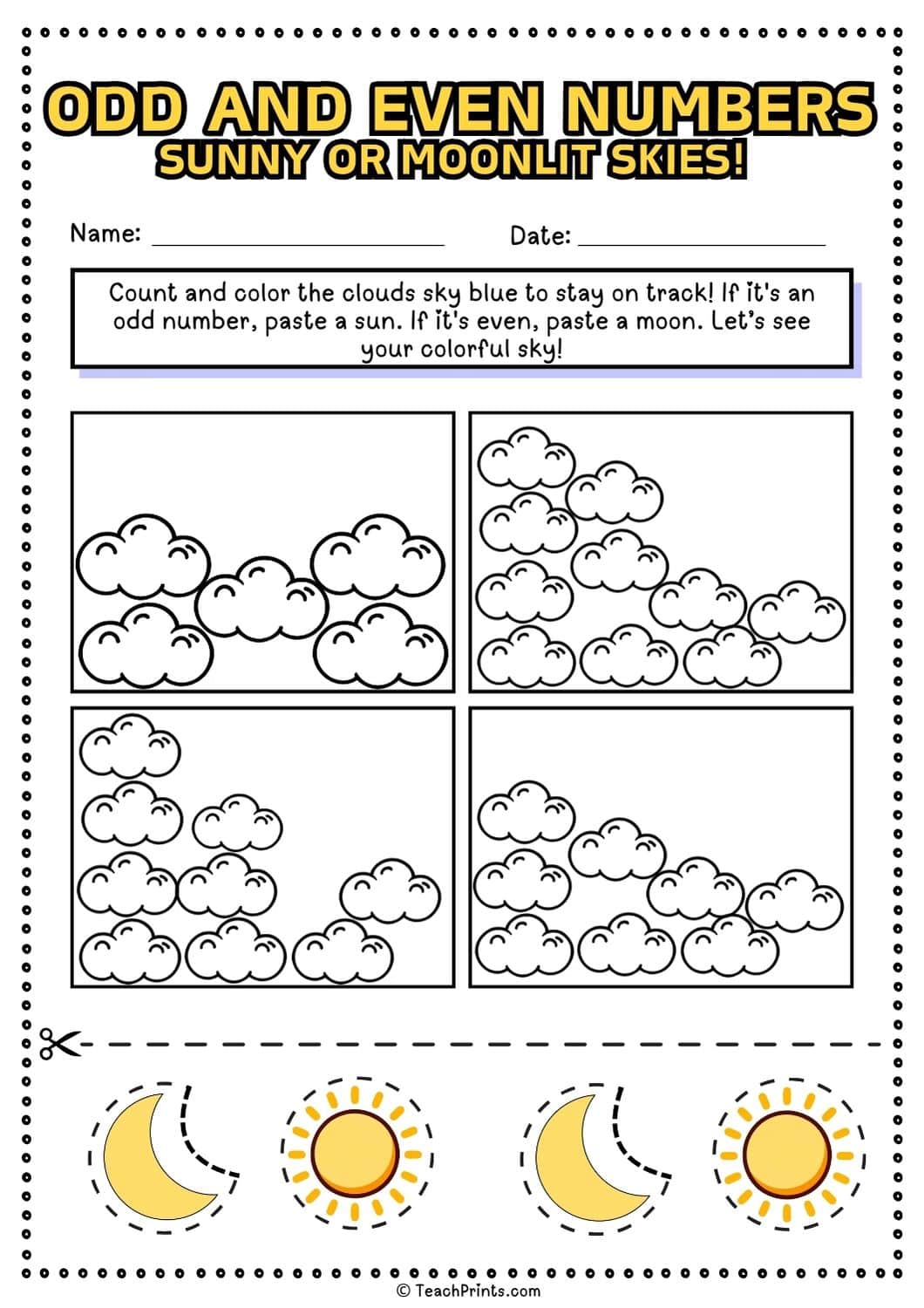 free odd and even worksheet