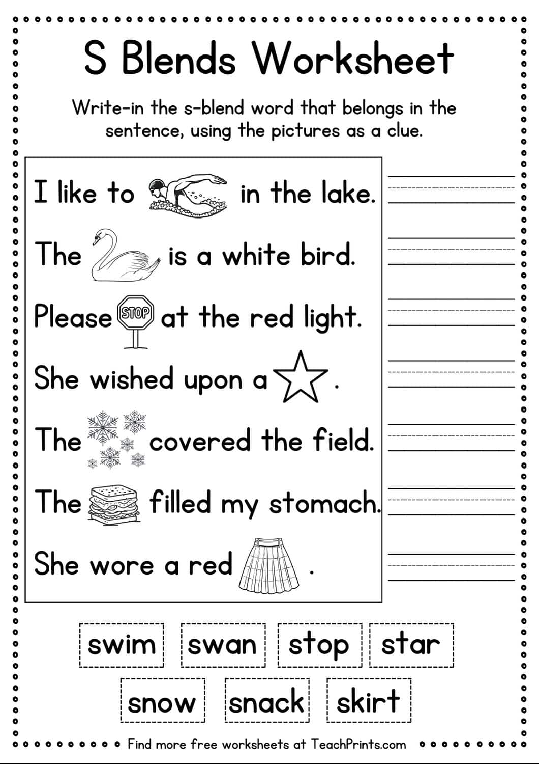 s blend worksheet