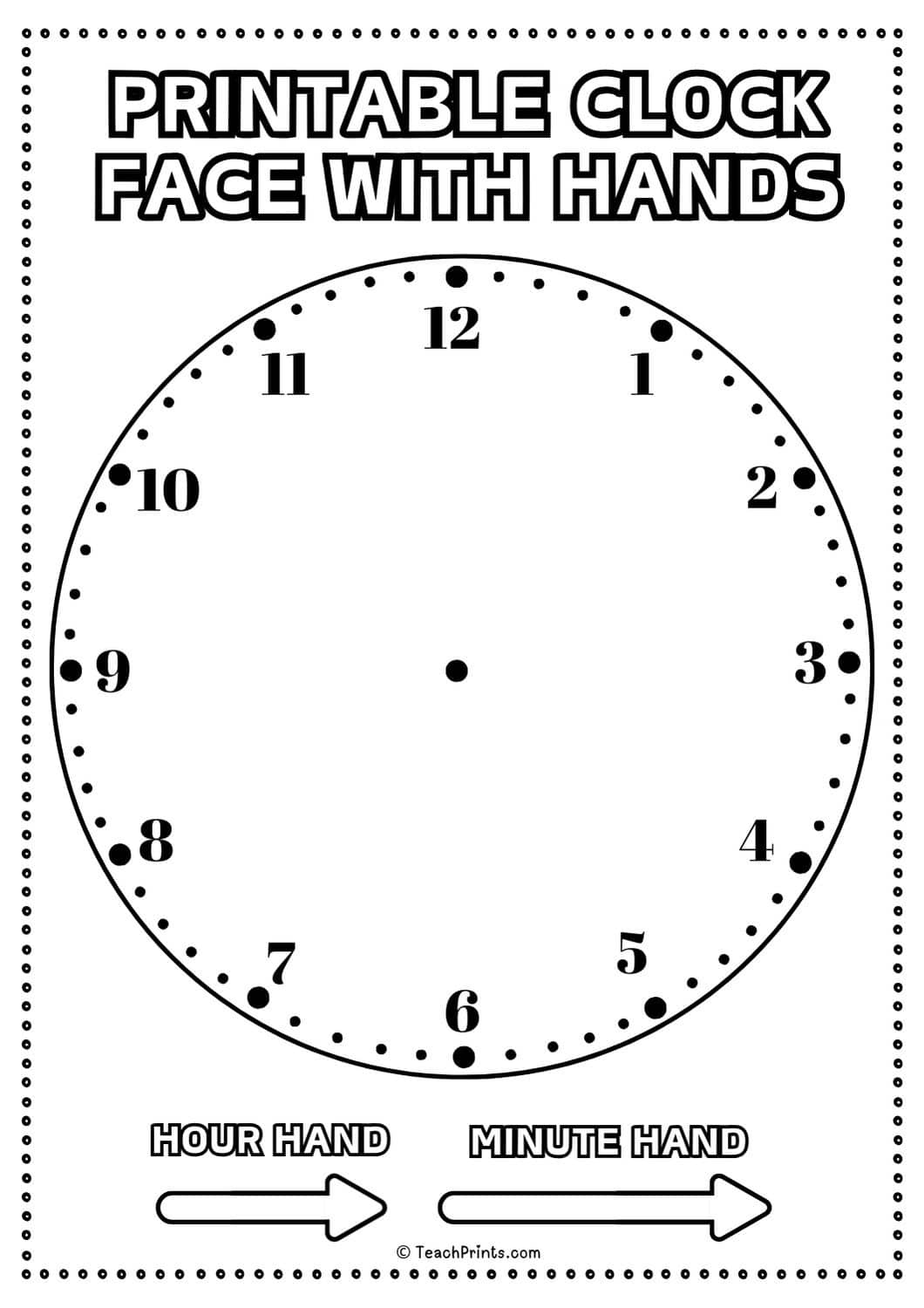 10 Free Printable Clock Face Worksheets - Teach Prints