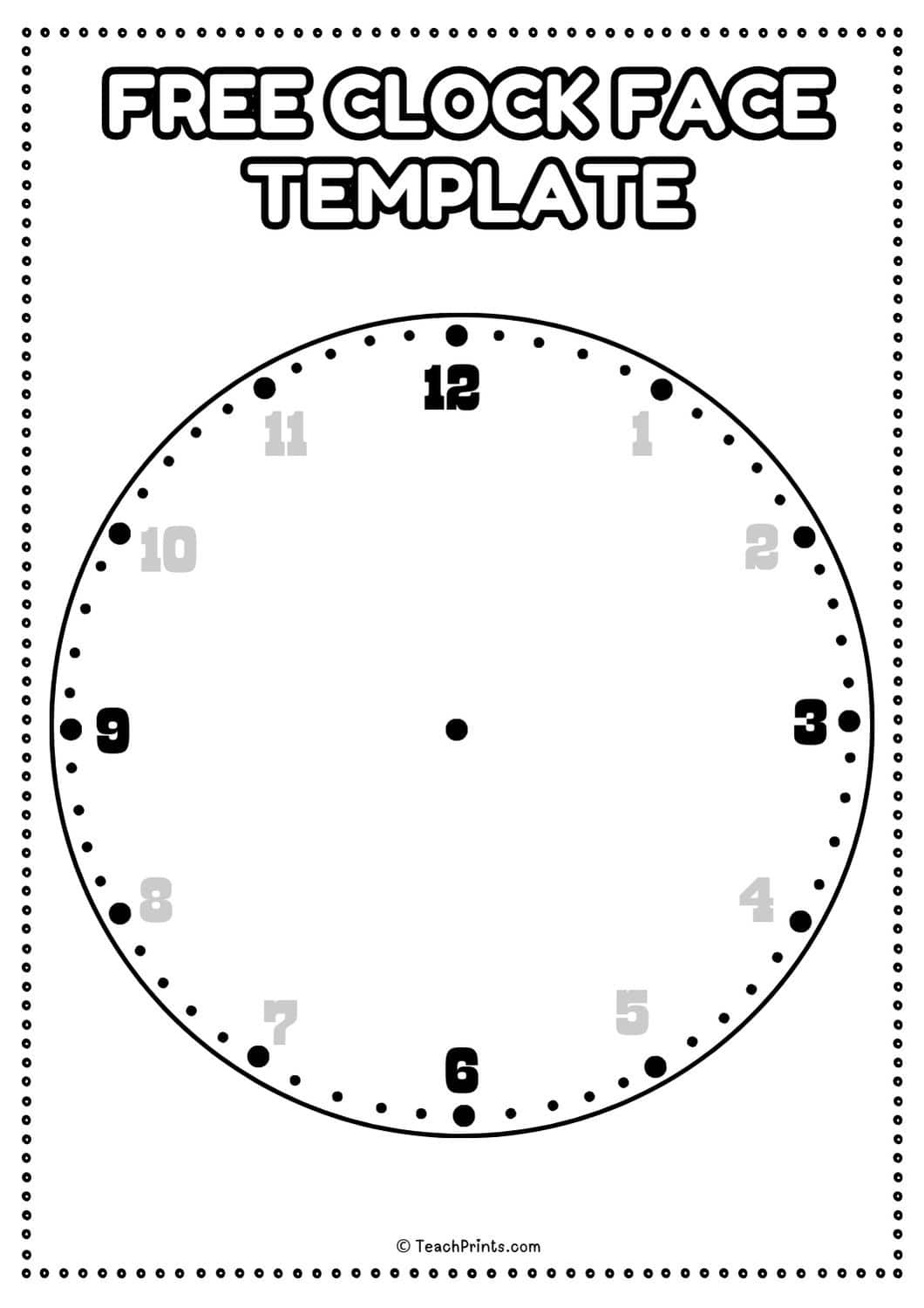 10 Free Printable Clock Face Worksheets Teach Prints