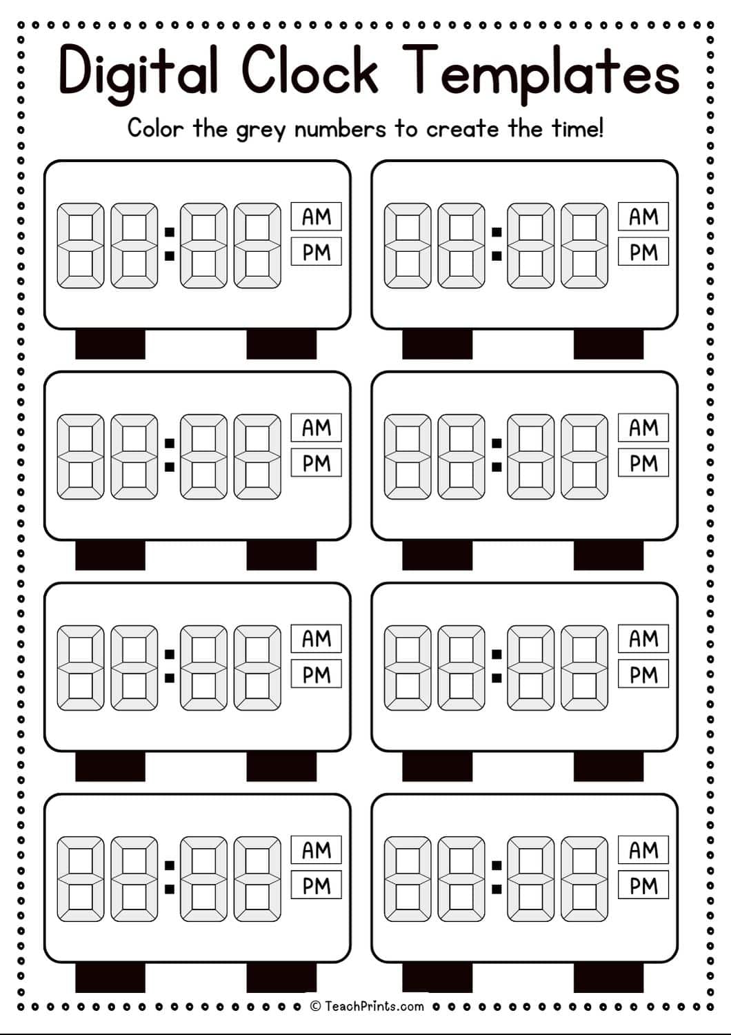 10 Free Printable Clock Face Worksheets Teach Prints 10 Free Printable Clock Face Worksheets Teach Prints
