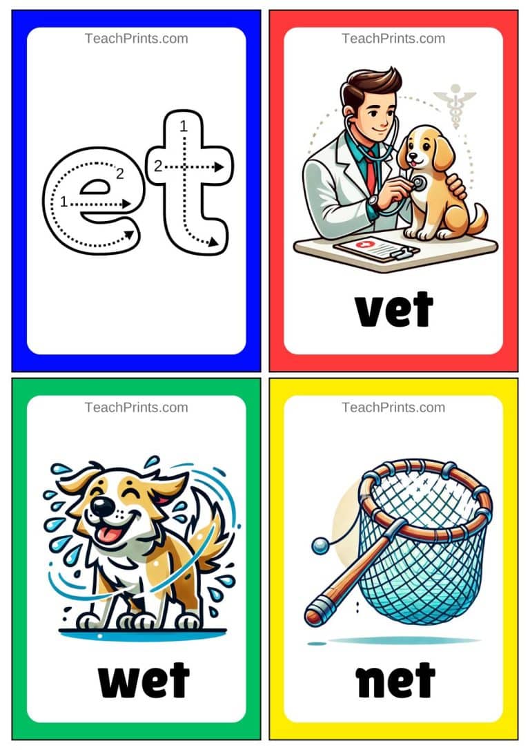256 Free Word Family Flashcards - Teach Prints