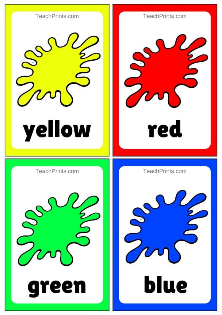 free color flashcards