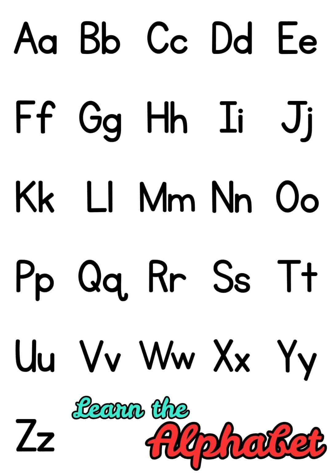 11 Free Printable Alphabet Charts - Teach Prints