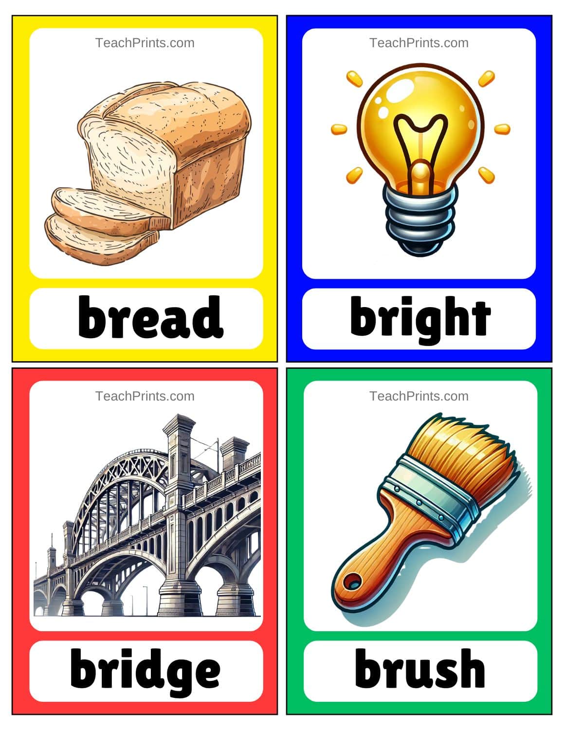 printable consonant blend flashcards free