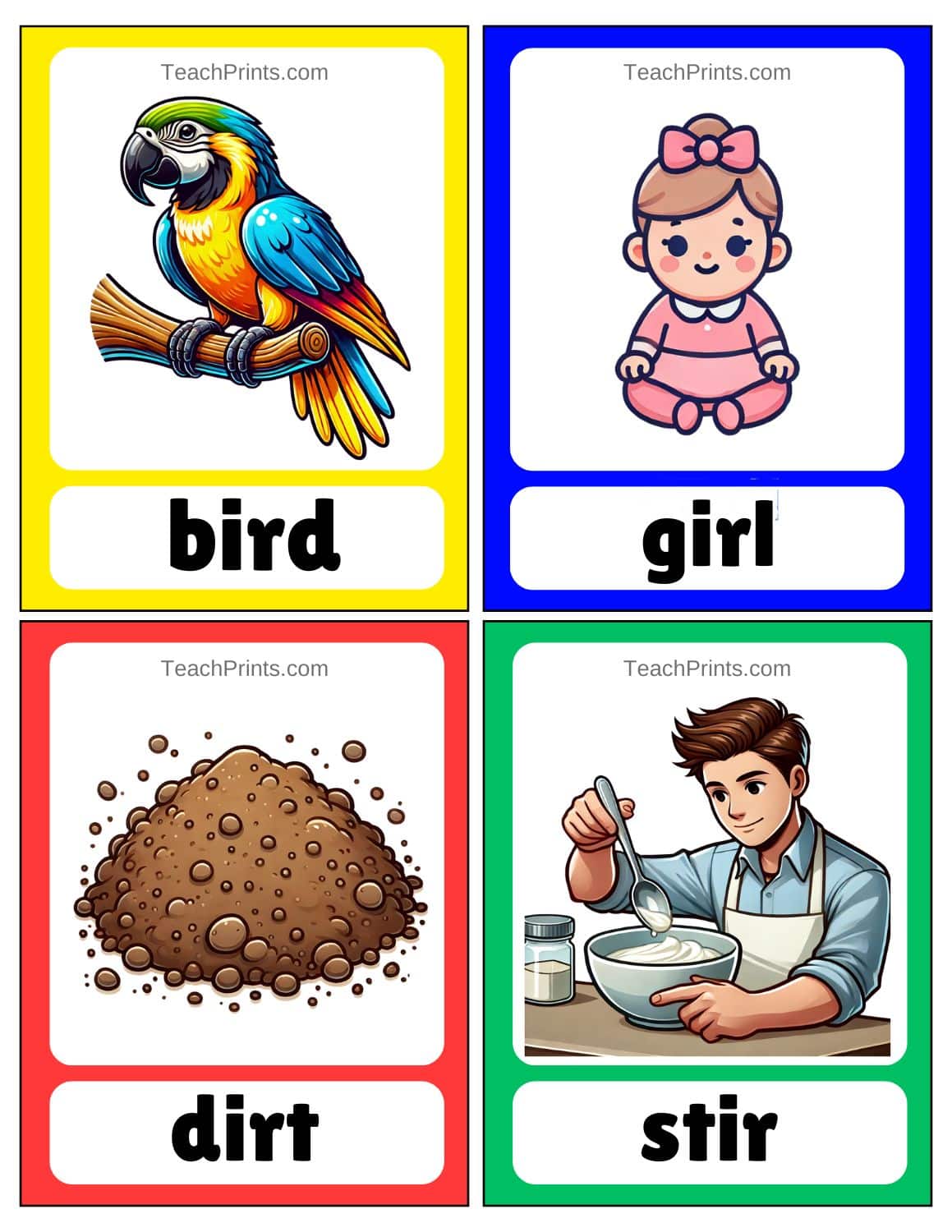 r-controlled vowels flashcards