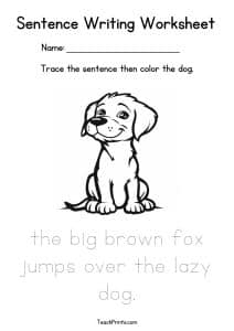 17 Sentence Practice Worksheets - Free to Print - Teach Prints