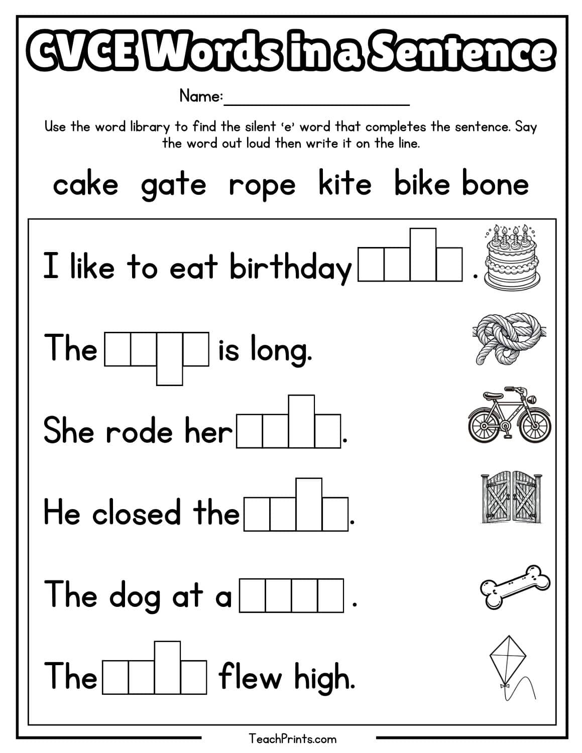 cvce worksheet