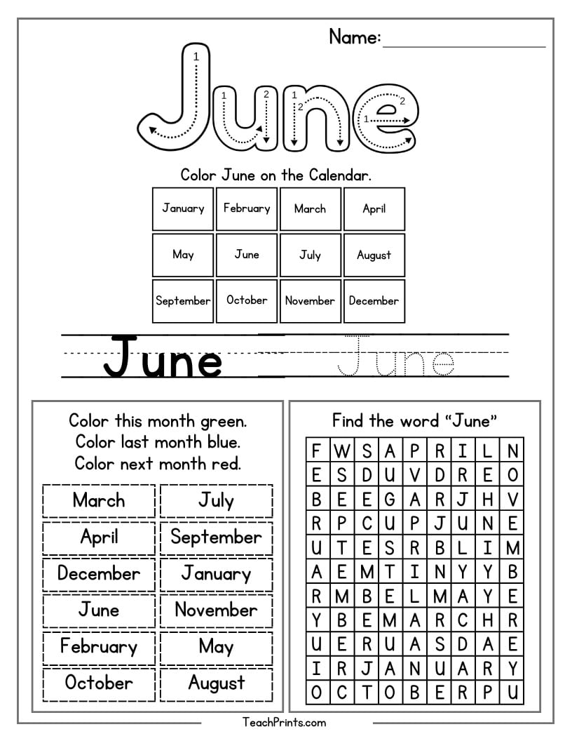 June Worksheet